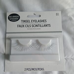 Tinsel Eyelashes with White Accents